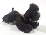 Vintage 1950s Steiff Mohair Snobby Poodle Black 5 1/2" Long Jointed Toy Animal
