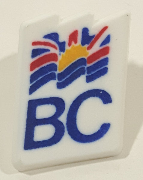 British Columbia, Canada Flag Themed Plastic Lapel Pin Souvenir Travel Collectible