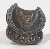 1960 Cyprus Coat of Arms Laurel Wreath with Dove and Olive Branch Metal Lapel Pin