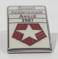 1987 Export Achievement Award Enamel Metal Lapel Pin in Original Bag