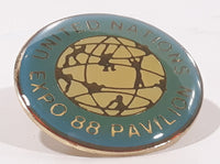 Rare Brisbane Australia World Expo 88 United Nations Pavilion Enamel Metal Lapel Pin