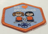 BC Girl Guides We Love Brownies 2 1/2" x 2 1/2" Embroidered Fabric Patch Badge