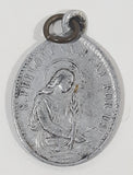 Vintage S. Philomena Pray For Us! Guardian Angel Be My Guide Metal Religious Saint Pendant