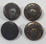 Vintage Beacon Workwear 5/8" Brass Metal Clothing Button Set of 4