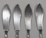 Vintage Vltd Extra A Sheffield England Silver Plate Fish Knife Set of 4