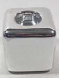 Cube Shape Chrome 3" Tall Ceramic Tea Light Candle Holder