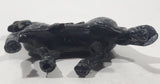 Vintage Japan Cast Iron Black Horse Miniature 2 1/4" Long Toy Figure Busted Mouth