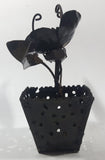 Vintage Flower in Pot Mixed Metal Folk Art Decoration