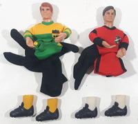 Vintage 1986 Mattel Real Men Soccer Football Player Finger Puppets Toys with Shoes