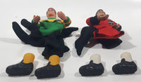 Vintage 1986 Mattel Real Men Soccer Football Player Finger Puppets Toys with Shoes