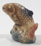 Vintage Wade England Red Rose Tea Jumping Trout Fish Miniature 1 1/8" Tall Figurine