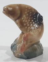 Vintage Wade England Red Rose Tea Jumping Trout Fish Miniature 1 1/8" Tall Figurine