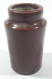 Antique 1800s Brown Glaze 3 1/8" Tall Heavy Stoneware Jar Bottle