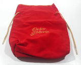 Vintage Order of Merit Red Velvet Pull String Bottle Bag