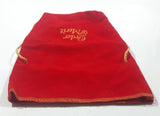 Vintage Order of Merit Red Velvet Pull String Bottle Bag
