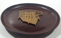 Rare Vintage Gerlingholz Original Gerlinol Osnabruck 3D Building 7 5/8" Diameter Wood Plate