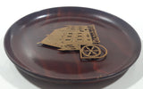 Rare Vintage Gerlingholz Original Gerlinol Osnabruck 3D Building 7 5/8" Diameter Wood Plate