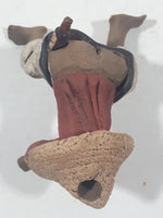 Rare Unique Vintage Mexico Presiden Cola Man with Bottle in His Back Pocket 3" Long Clay Figurine Pencil Holder