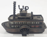 Vintage Mark Twain River Boat Paddle Steam Boat Miniature Metal Pencil Sharpener Doll House Furniture