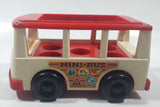 Vintage 1969 Fisher Price 141 Mini Bus 6 1/4" Long Plastic Toy Car Vehicle