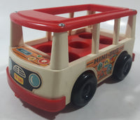 Vintage 1969 Fisher Price 141 Mini Bus 6 1/4" Long Plastic Toy Car Vehicle