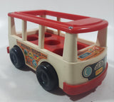 Vintage 1969 Fisher Price 141 Mini Bus 6 1/4" Long Plastic Toy Car Vehicle