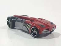 2014 Hot Wheels Double Jump Duel Buzz Bomb Yellow Die Cast Toy Car Vehicle No Wings