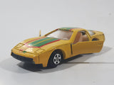 Soma Super Wheels Corvette C4 Yellow Die Cast Toy Car Vehicle with Opening Doors