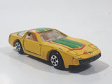 Soma Super Wheels Corvette C4 Yellow Die Cast Toy Car Vehicle with Opening Doors