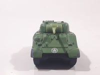 1999 Matchbox M4 A3 Sherman Tank Army Green Die Cast Toy Car Vehicle