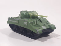 1999 Matchbox M4 A3 Sherman Tank Army Green Die Cast Toy Car Vehicle