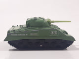 1999 Matchbox M4 A3 Sherman Tank Army Green Die Cast Toy Car Vehicle