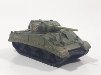 2000 Matchbox M4 A3 Sherman Tank Army Green Die Cast Toy Car Vehicle