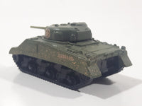 2000 Matchbox M4 A3 Sherman Tank Army Green Die Cast Toy Car Vehicle