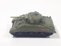 2000 Matchbox M4 A3 Sherman Tank Army Green Die Cast Toy Car Vehicle