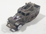 Vintage Zee Toys Zylmex Armored Half Truck T431 U.S.A. 8804 8A-43 Troop Carrier Dark Green Die Cast Toy Car Military Vehicle