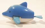 Blue Dolphin Wind Up 2 1/2" Long Plastic Toy Figure