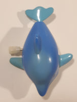 Blue Dolphin Wind Up 2 1/2" Long Plastic Toy Figure