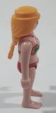 Geobra Playmobil Woman in Red Bikini Swim Suit 2 3/4" Tall Toy Figure