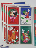 Rare Carlton Cards The Walt Disney Company Mickey Mouse Minnie Mouse Pluto Perforated Christmas Cards 9 Small Sheets 2 Large Sheets