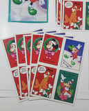 Rare Carlton Cards The Walt Disney Company Mickey Mouse Minnie Mouse Pluto Perforated Christmas Cards 9 Small Sheets 2 Large Sheets