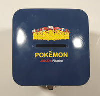 Rare 1997 Nintendo Pokemon 2.0 The Movie Jiwoo's Pikachu 4 3/4" Tall Tin Metal Coin Bank