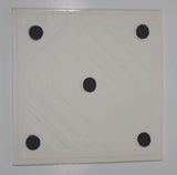 Vintage Welcome Friends White Chicken Hens with Blue Bows Themed 6" x 6" Ceramic Tile Trivet