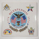 Vintage Ace Novelty & Printing Co. 1776 1976 Bicentennial 200 Years of Progress 6" x 6" Ceramic Tile Trivet