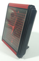 Vintage Cardinal Quartz Red and Black Alarm Clock Made in Hong Kong