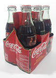 1996 Coca-Cola 1966 Season's Greetings Santa Claus Christmas 6-Pack of Full Never Opened 8 oz. Glass Bottles with Paper Carrier