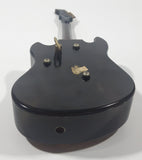 Vintage Dark Brown 4 String Guitar 9 3/4" Long Wind Up Musical Box Ornament Made in Hong Kong