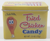 Archie McPhee Fried Chicken Candy "World's Finest Fowl Confection!" Small Tin Metal Container EMPTY