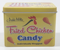 Archie McPhee Fried Chicken Candy "World's Finest Fowl Confection!" Small Tin Metal Container EMPTY