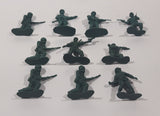 Set of 10 Green Army Military Soldiers 2" Tall Plastic Toy Figures